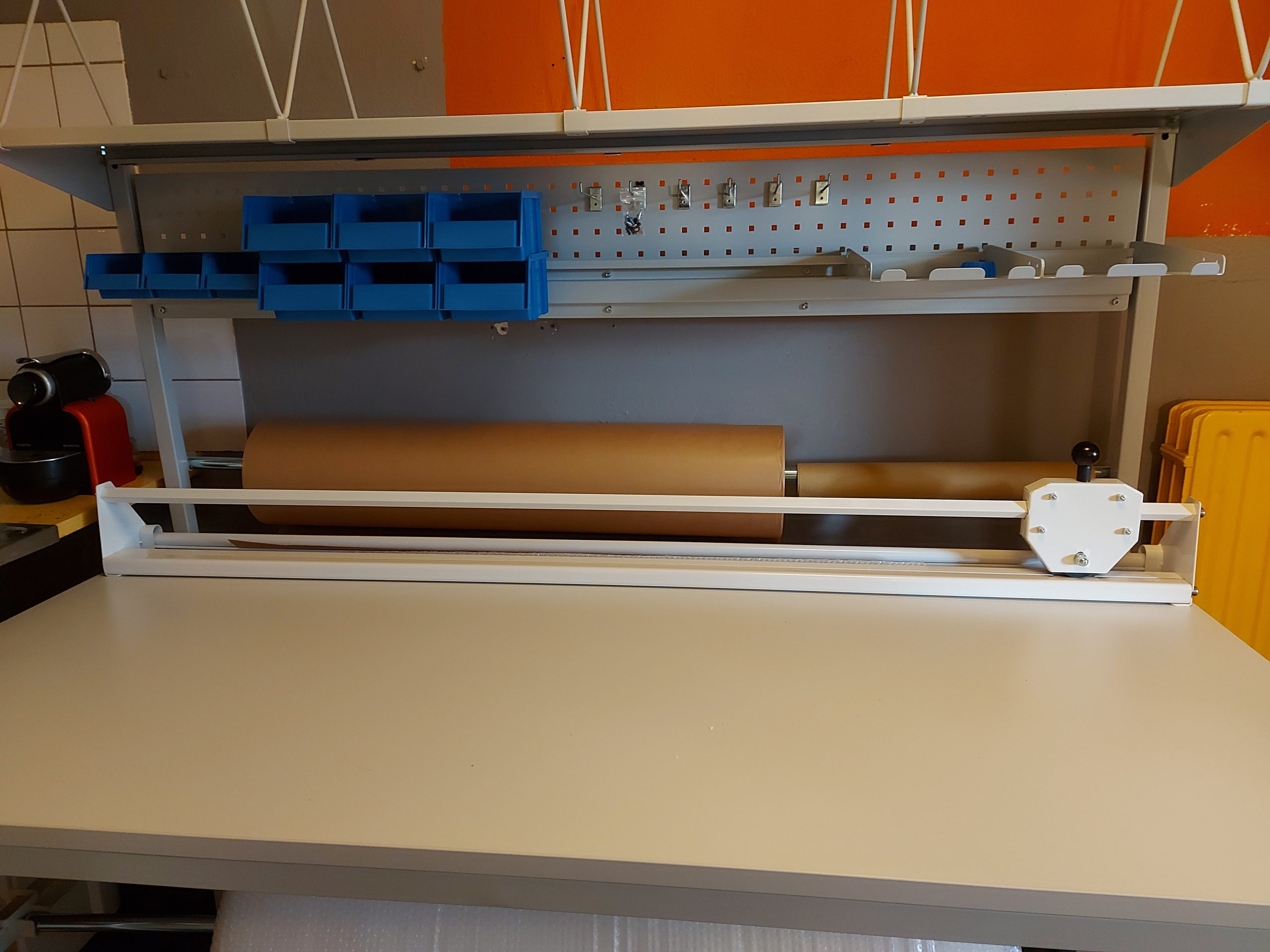 snij-unit voor op een inpaktafel voor bubbelfolie