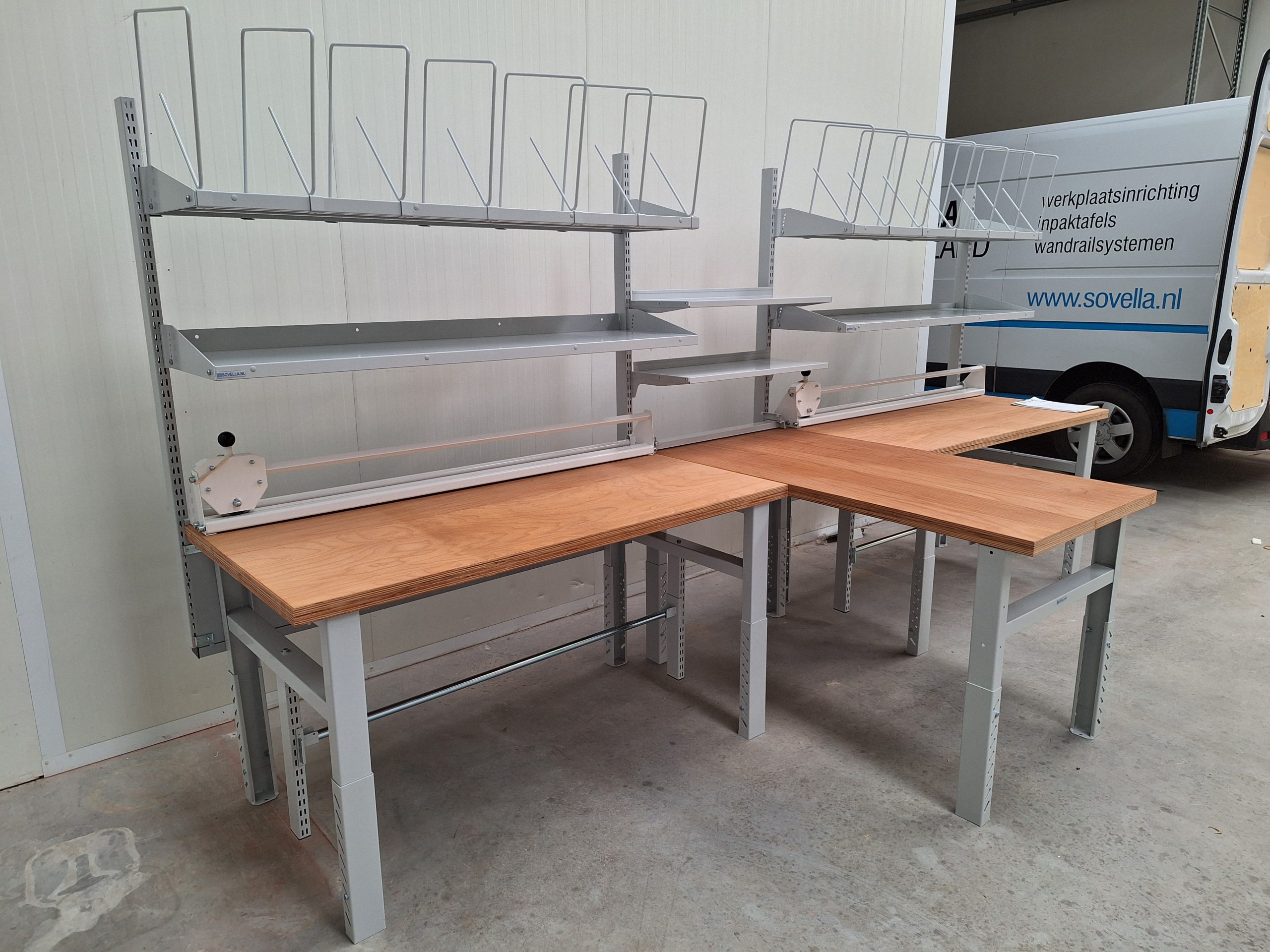 snij-unit voor op een inpaktafel voor bubbelfolie voor divers materiaal